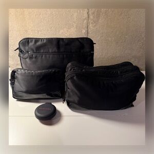 SEPHORA Black 3-Piece Toiletry and Cosmetic Bag Set